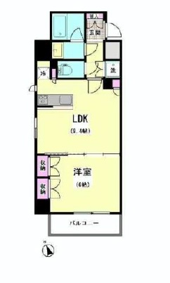 エスティメゾン大井仙台坂 801 間取り図