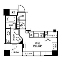 グランスイート代々木 4階 間取り図