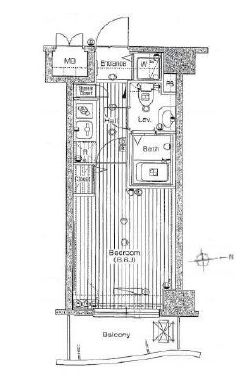 グランド・ガーラ高輪 11階 間取り図