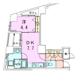 銀座レジデンス伍番館 1008 間取り図