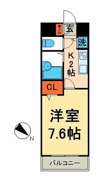 グランド・ガーラ神田 3階 間取り図