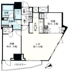 クレヴィアタワー池田山 21階 間取り図