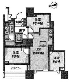 ドゥ・トゥール 4階 間取り図