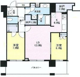 クロスエアタワー 23階 間取り図