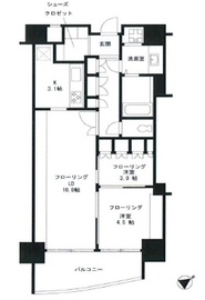 クオリア代々木 13階 間取り図