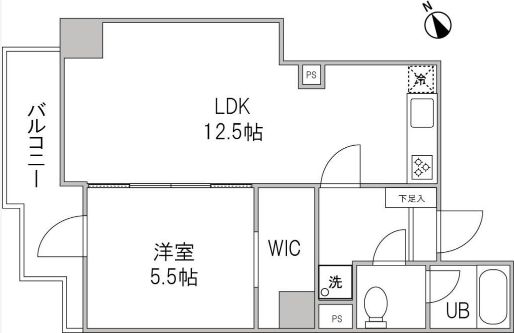 ログ武蔵小山 8階 間取り図