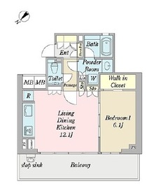 プラウド代々木初台 4階 間取り図