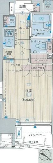 エステムプラザ日本橋弐番館 4階 間取り図