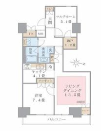 ブリリアイスト東雲キャナルコート 828 間取り図