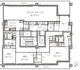 広尾ガーデンヒルズ 14階 間取り図