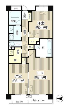 レジデンスシャルマン林試の森 106 間取り図