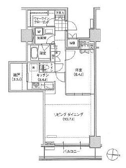 ブリリアイスト東雲キャナルコート 1025 間取り図
