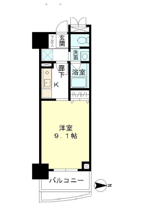 マイプレジール広尾 1103 間取り図