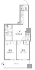 ルクレ新川レジデンス 504 間取り図