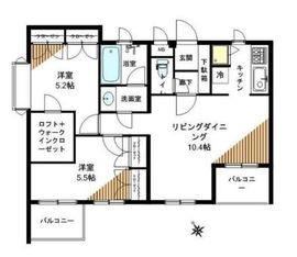 コムロンド千駄ヶ谷フラッツ 4階 間取り図