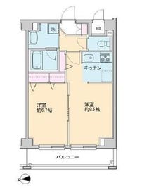 プロッシモ新宿 502 間取り図