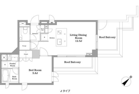 コスモリード恵比寿 306 間取り図