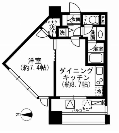 レジディア市ヶ谷 1103 間取り図