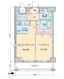 プロッシモ新宿 103 間取り図