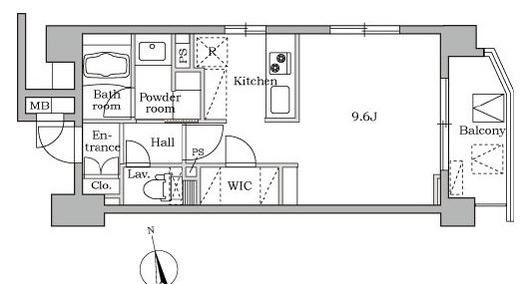 レジディア大井町2 602 間取り図