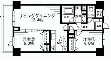 レジディア目白 304 間取り図