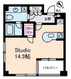 ウィズウィース渋谷神南 S棟 2階 間取り図