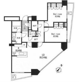 アトラスタワー六本木 9階 間取り図