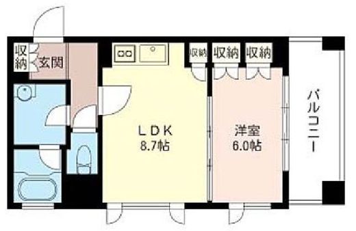 プライムメゾン銀座イースト 1011 間取り図