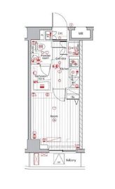 プレミアムキューブ広尾 304 間取り図