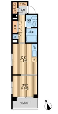 コンフォリア大森鹿島 301 間取り図