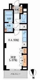 レジデンス白金コローレ 304 間取り図