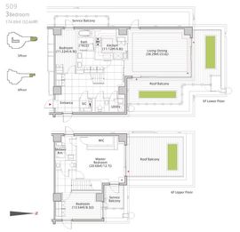 フォレストテラス鳥居坂 509 間取り図