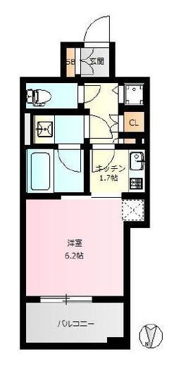 プライア渋谷 2階 間取り図