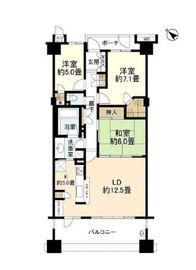 プライヴブルー東京 12階 間取り図