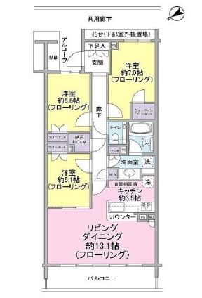 桜プレイス 9階 間取り図