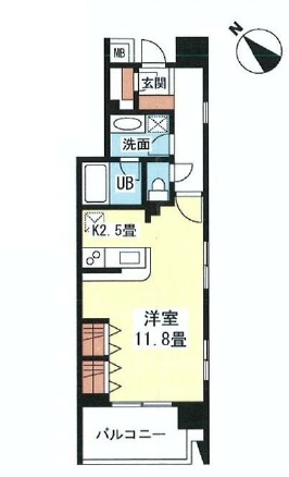 コンフォリア神田神保町 1102 間取り図