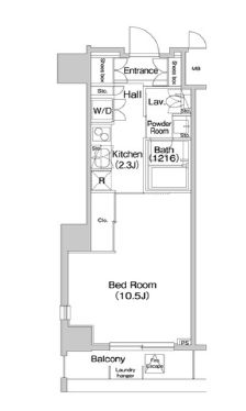 コンフォリア麻布EAST 202 間取り図