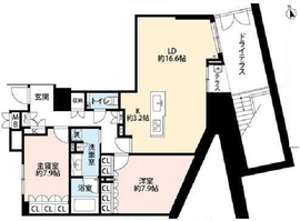 THE CONOE代官山 地下1階 間取り図