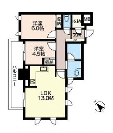 エスティメゾン五反田 1405 間取り図