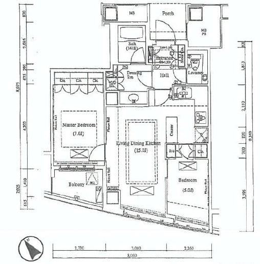 品川Vタワー タワー棟 6階 間取り図