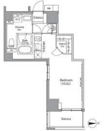 アローズ南麻布 401 間取り図