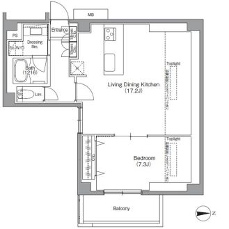 アローズ南麻布 1101 間取り図