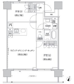 パークハビオ渋谷本町レジデンス 1106 間取り図