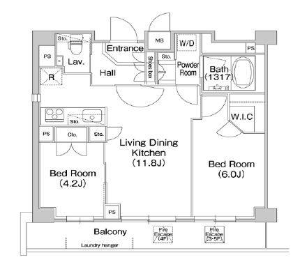 コンフォリア駒場 513 間取り図