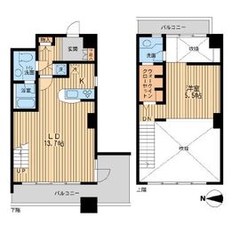 ドゥーエ清澄白河 1104 間取り図