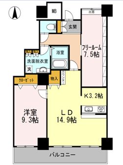 品川シーサイドビュータワー1 208 間取り図