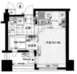 クオリア広尾 7階 間取り図