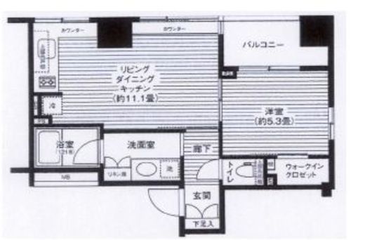 コスモグラシア人形町 4階 間取り図
