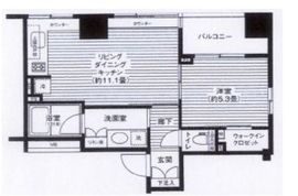 コスモグラシア人形町 4階 間取り図