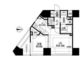 ディアクオーレ白金高輪 9階 間取り図